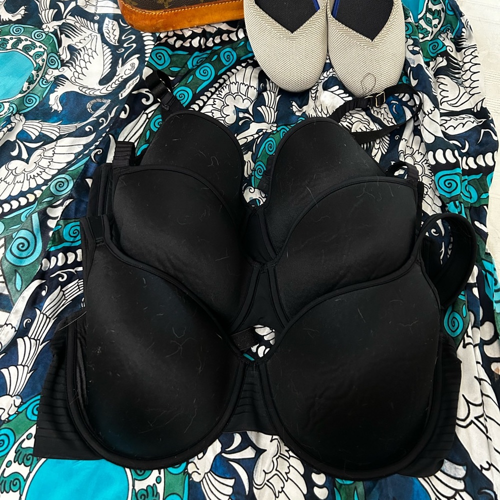 THREE ThirdLove t-shirt bra BUNDLE 38C black EUC